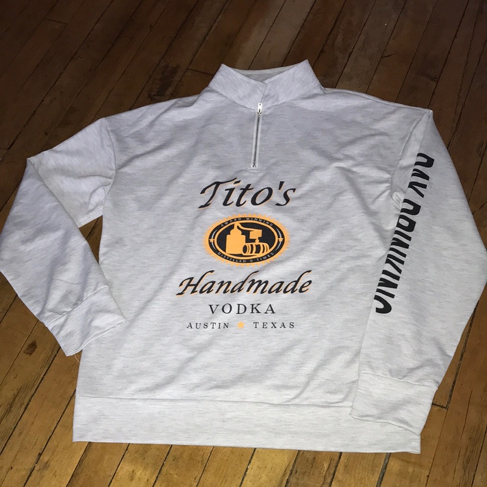 Tito's Handmade Vodka Light Gray Logo Sweatshirt